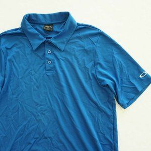 Oakley Mens Polo Shirt Golf Active Royal Blue Larg